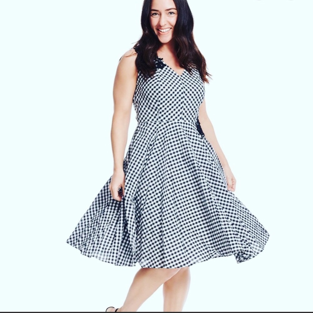 Sangria Tie Back Gingham Dress
